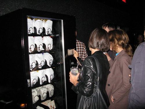 Thomas Frey Futurist Speaker Quiksilver vending machine dispenses underwear, lingerie, bikinis, boxers, and briefs
