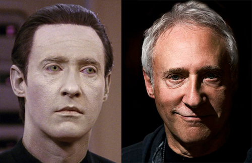 Thomas Frey Futurist Speaker Brent Spiner with and without makeup
