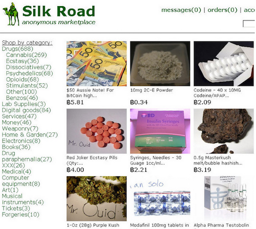 Thomas Frey Futurist Speaker Typical page on Silk Road before it was shut down by the FBI in 2013