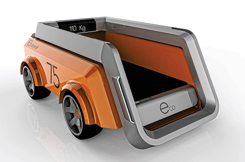 Thomas Frey Futurist Speaker Ecotranzit is an autonomous shipping robot being developed by Bombadier